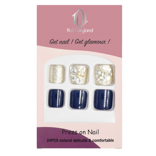 Diamond Navy Pedi