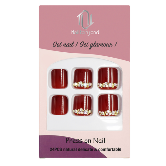Burgundy Diamond Pedi