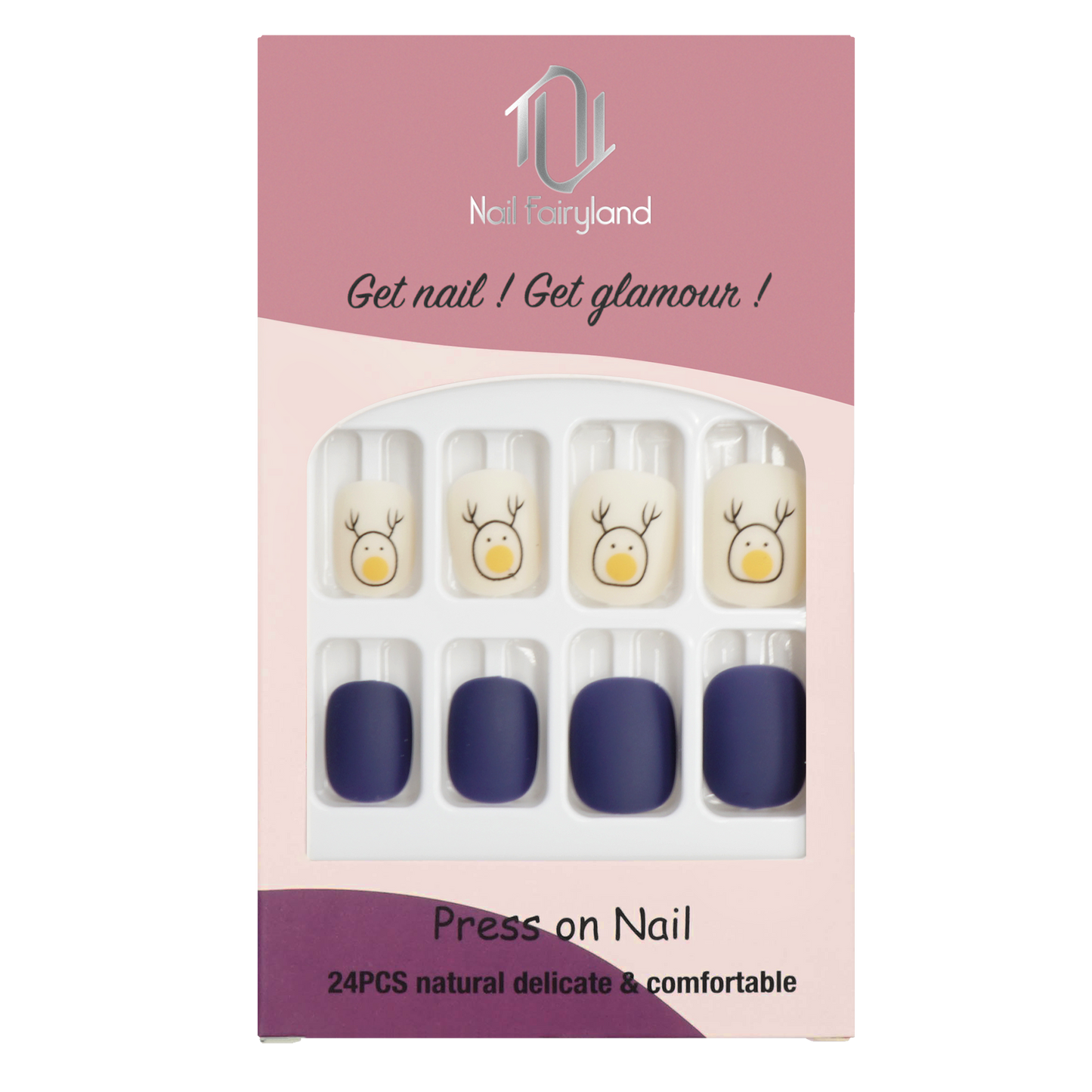 Matte Navy Face Short Square