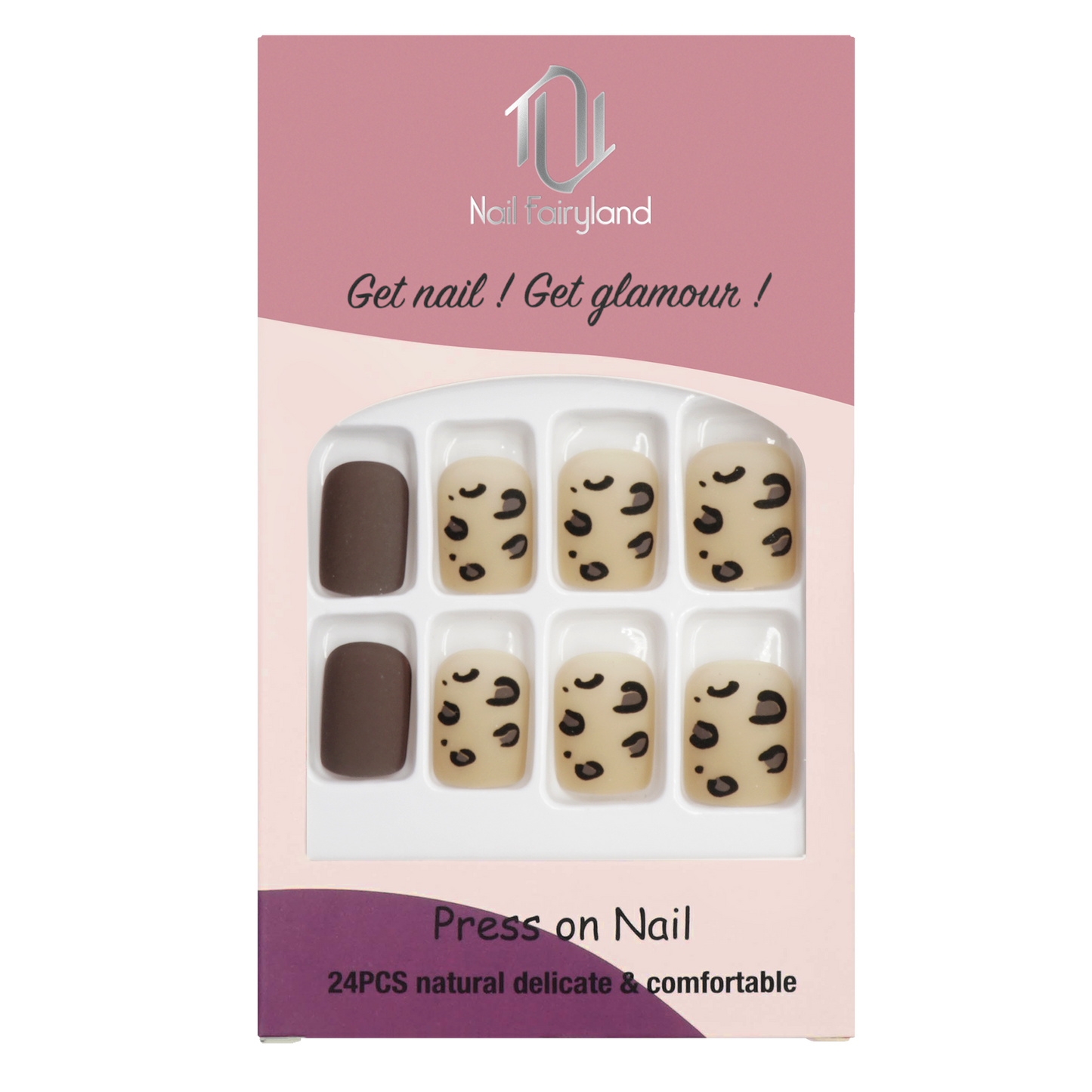 Matte Brown Leopard Short Square