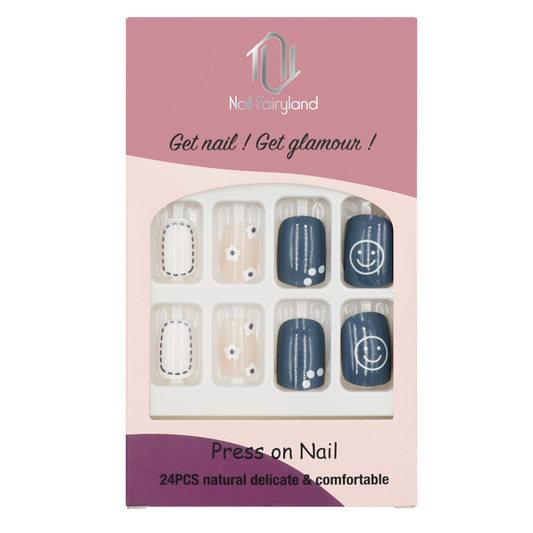 Navy Face Short Square